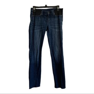 Gap dark wash straight leg‎ maternity jeans